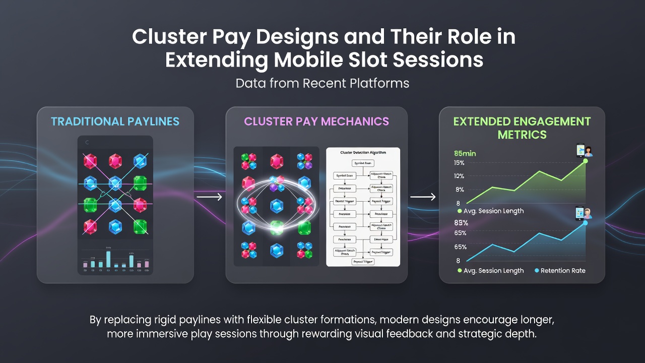 Datenvisualisierung zu Cluster-Pay-Effekten auf mobile Slot-Sitzungen