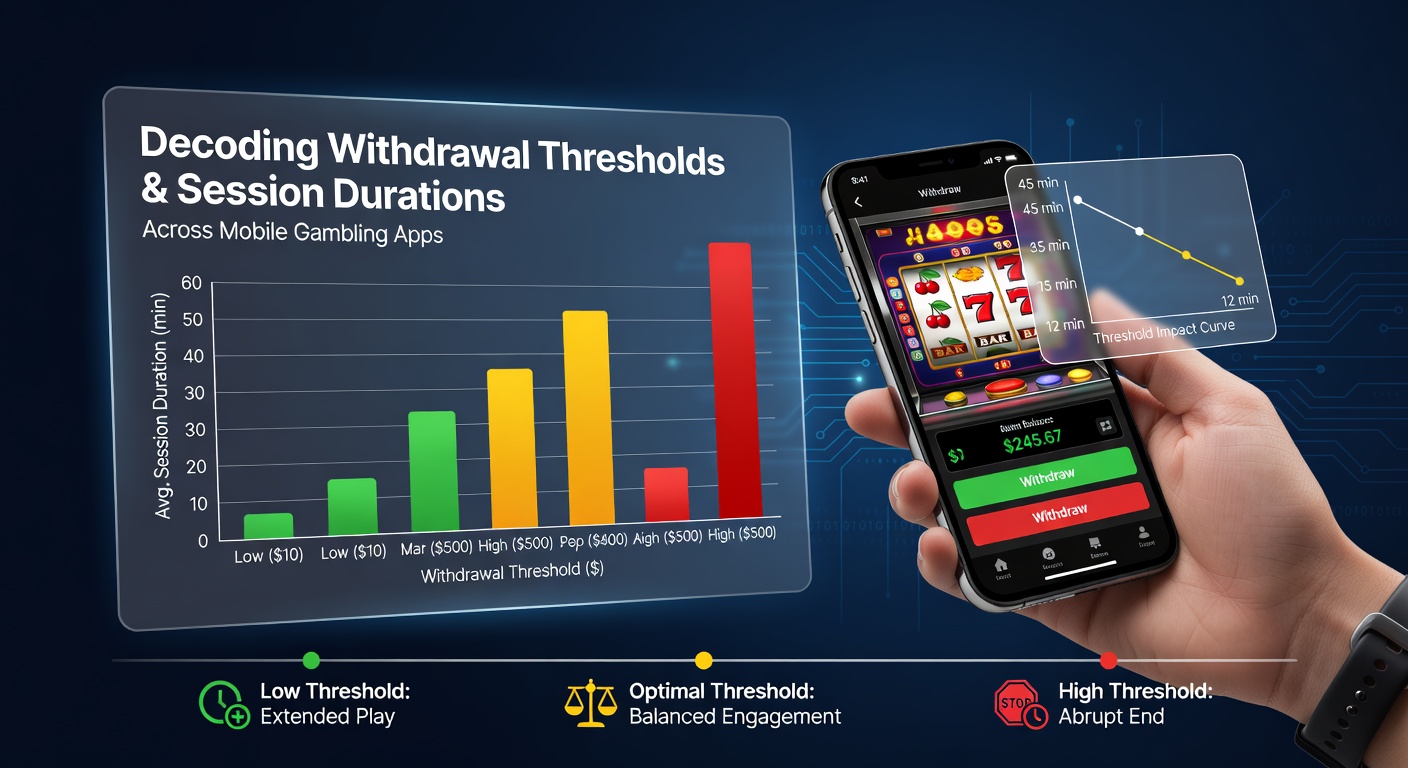 Analyse von Auszahlungsschwellen in mobilen Gambling-Apps mit Diagrammen zu Sitzungsdauern