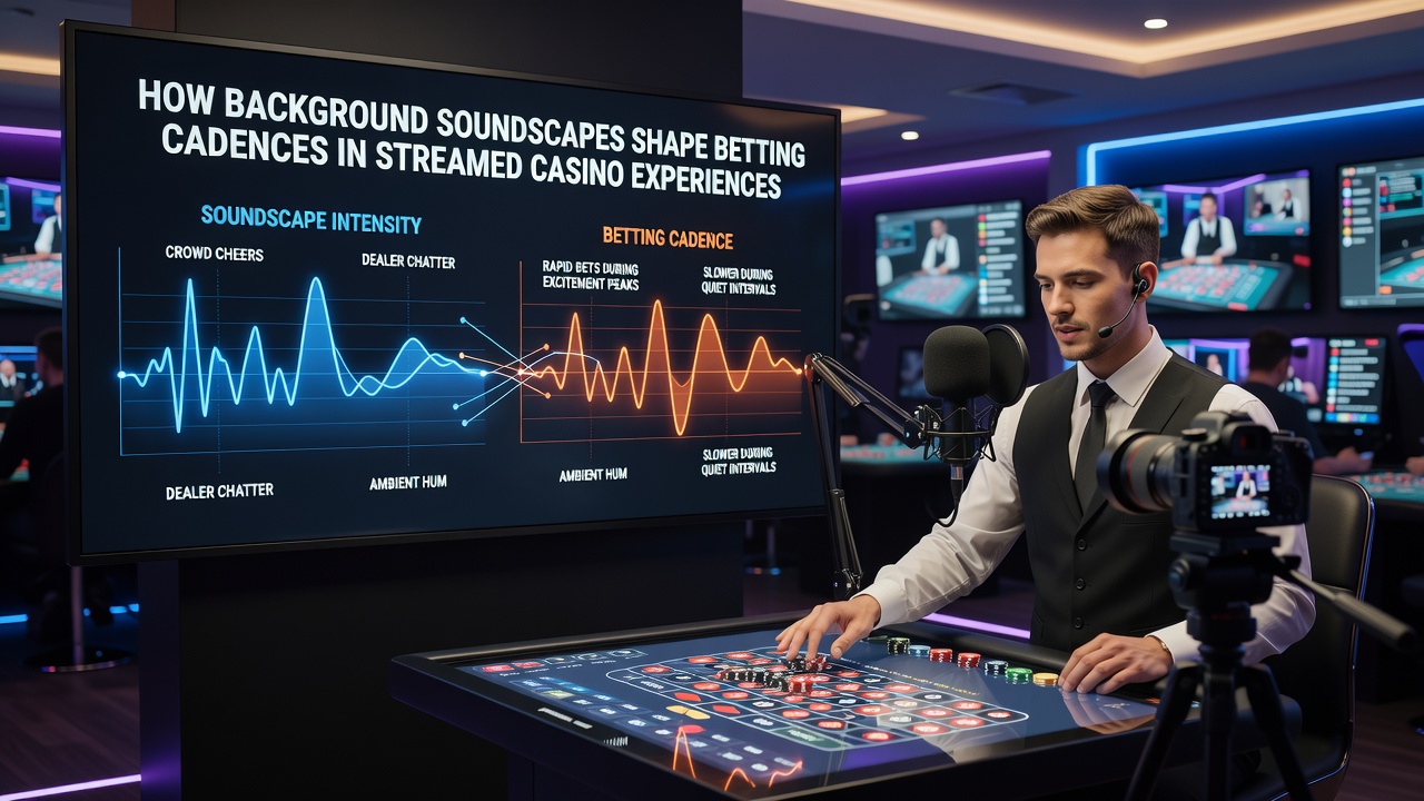 Detailansicht einer Streaming-Schnittstelle mit integrierten Audio-Elementen während einer Roulette-Session