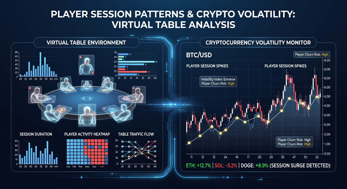 Datenvisualisierung zu Sitzungsmustern bei Krypto-Volatilität