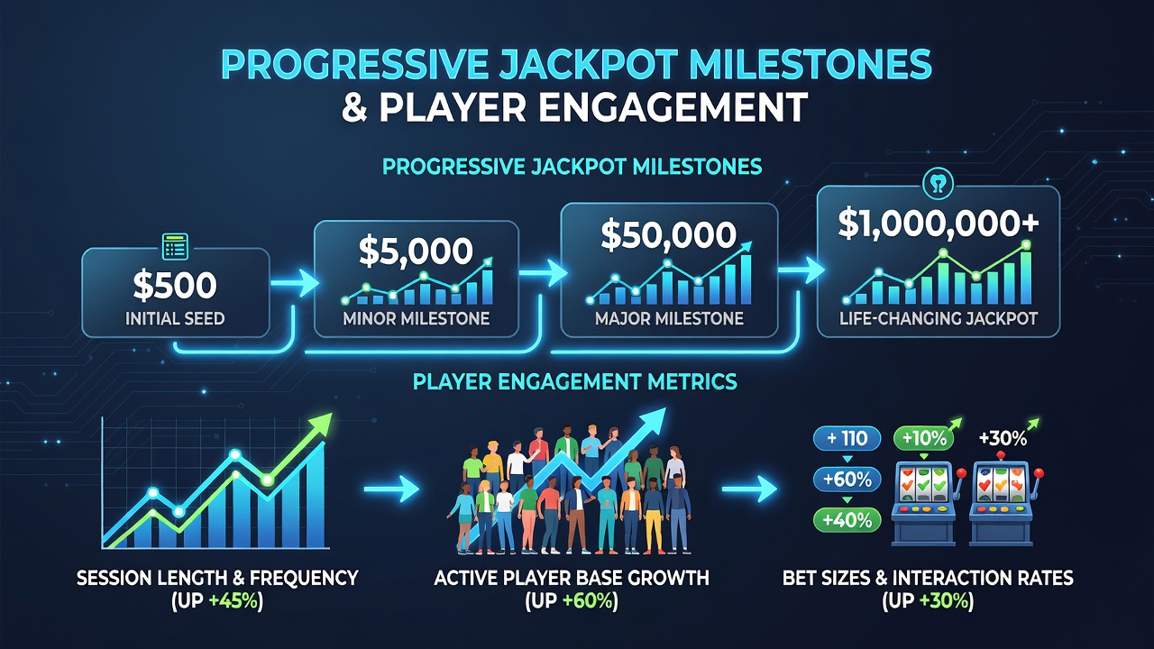 Darstellung von Engagement-Daten und Jackpot-Entwicklungen