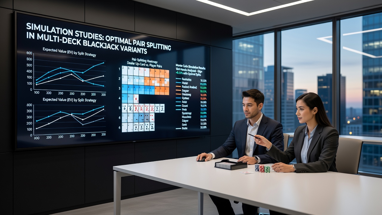 Datenvisualisierung optimaler Splitting-Entscheidungen in Blackjack-Simulationen