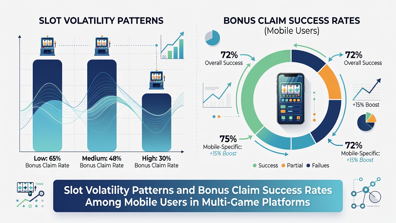 Mobile Nutzerstatistiken zu Bonus-Einlösungen und Volatilitätsverteilung