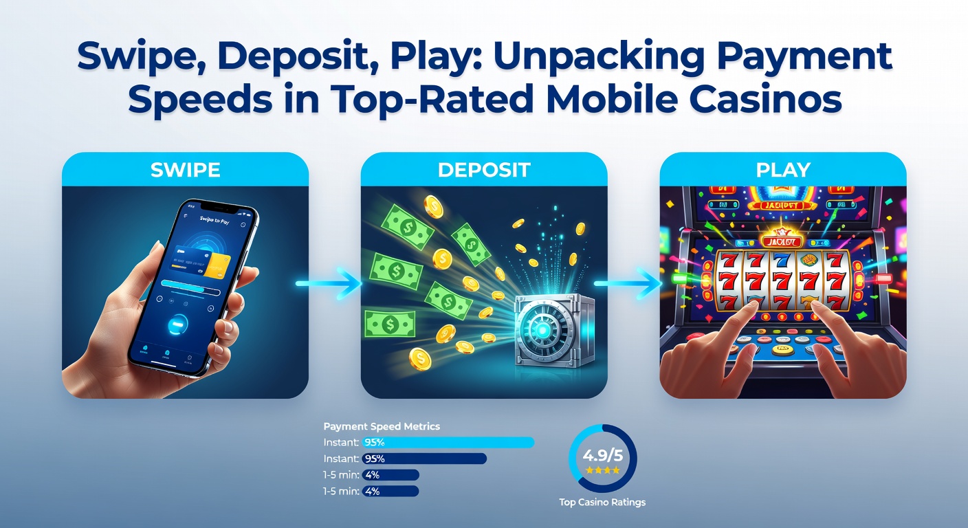 Schnelles Swipe-to-Pay-Interface in einem Top Mobile Casino, das Ein- und Auszahlungen visualisiert