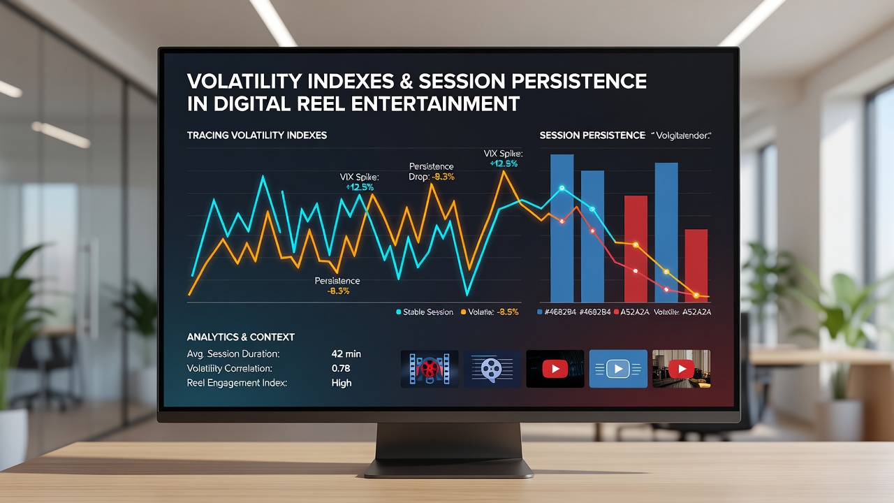 Grafik illustriert Sitzungspersistenz bei unterschiedlichen Volatilitätsstufen in Reel-Slots